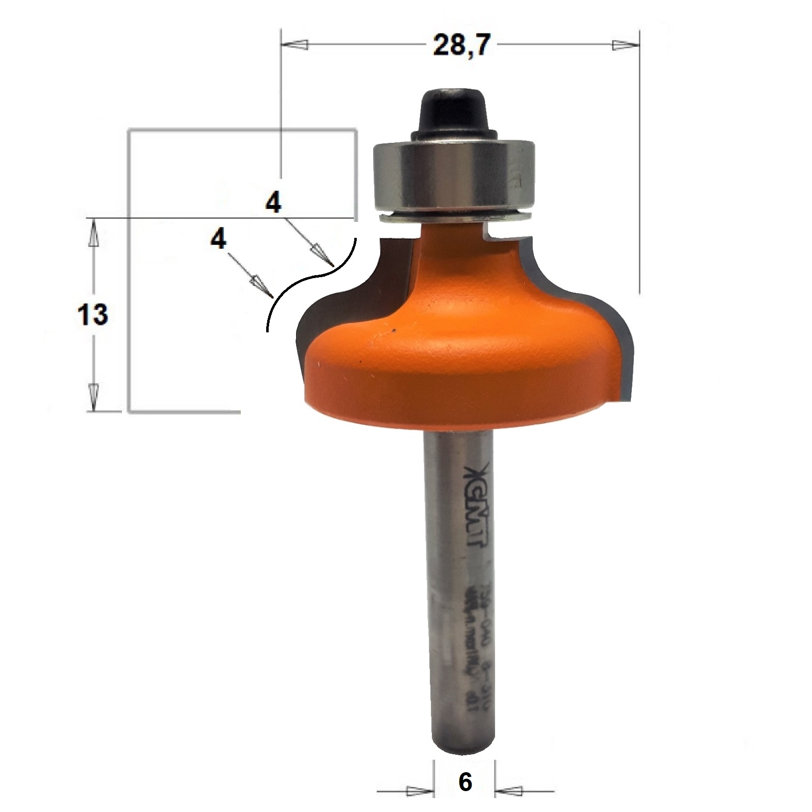 Fresa para Moldura HW Ø28,7x4mm - marca CMT - Cód. 759.040.11